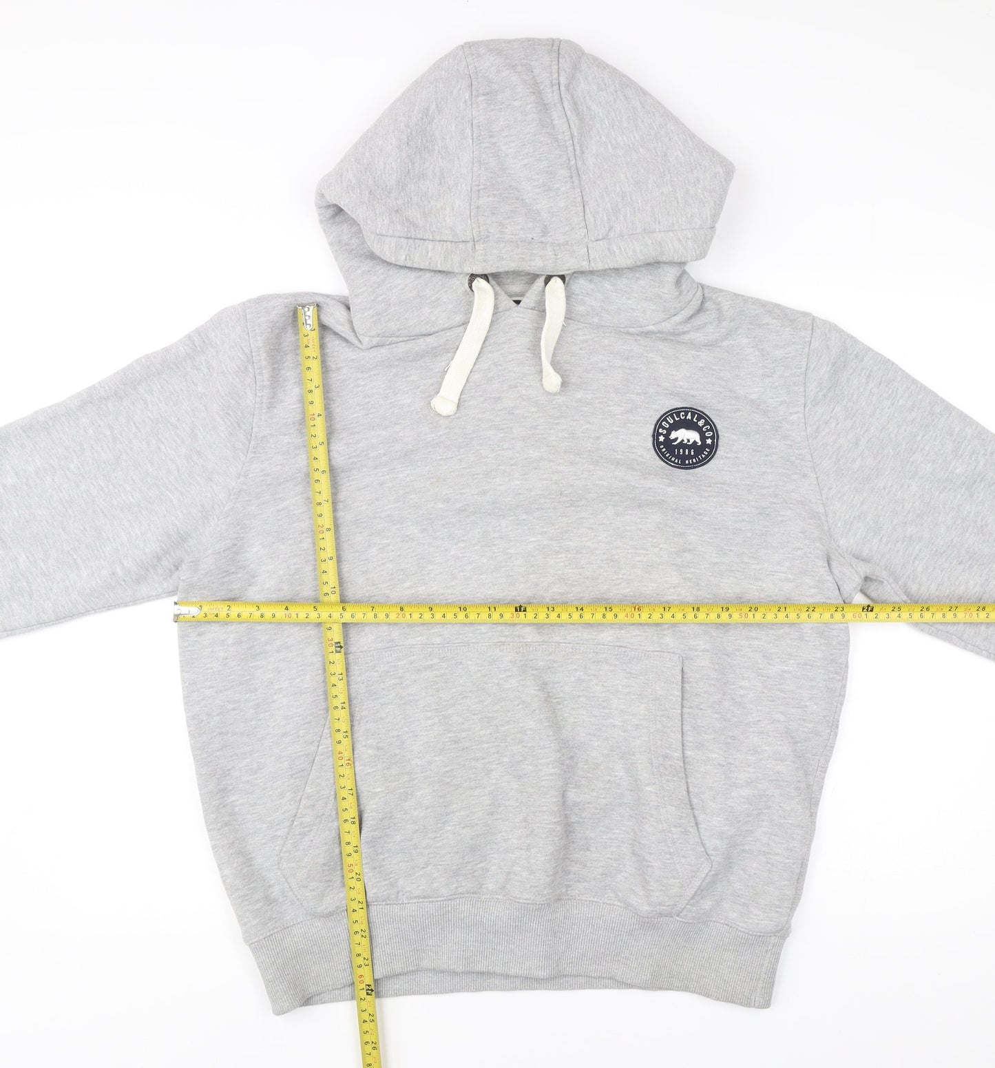 SoulCal & Co Men's Grey XL Pullover Hoodie Logo Hooded Sweatshirt