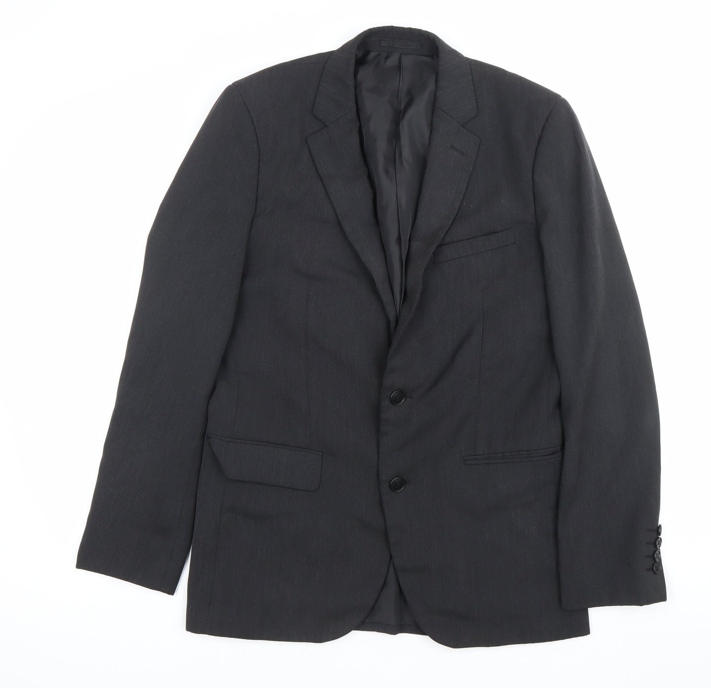 Fellini Traveller Men's Grey 36R Blazer Jacket Single-Breasted