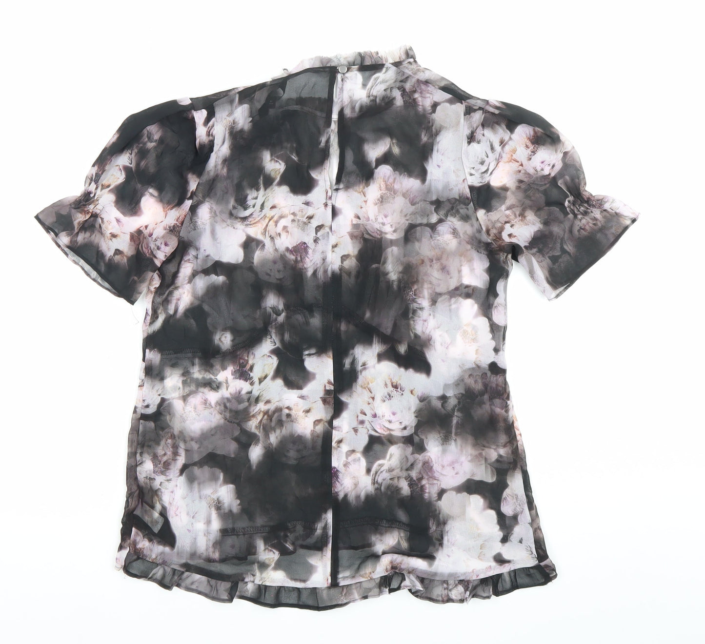 Next Womens Floral Sheer Chiffon Blouse Size 8 Multicoloured Tunic