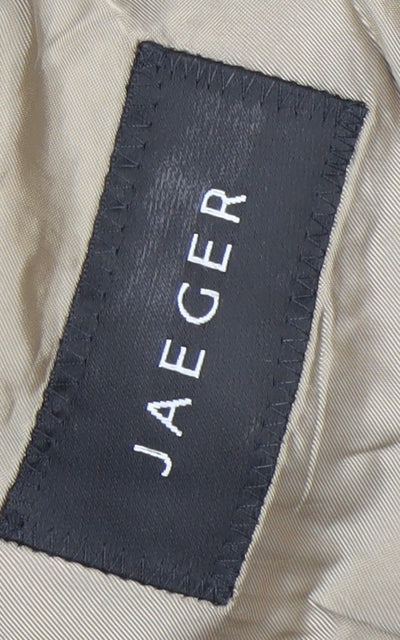 Jaeger Men's Beige Linen Silk Blazer Jacket 40R Regular Fit