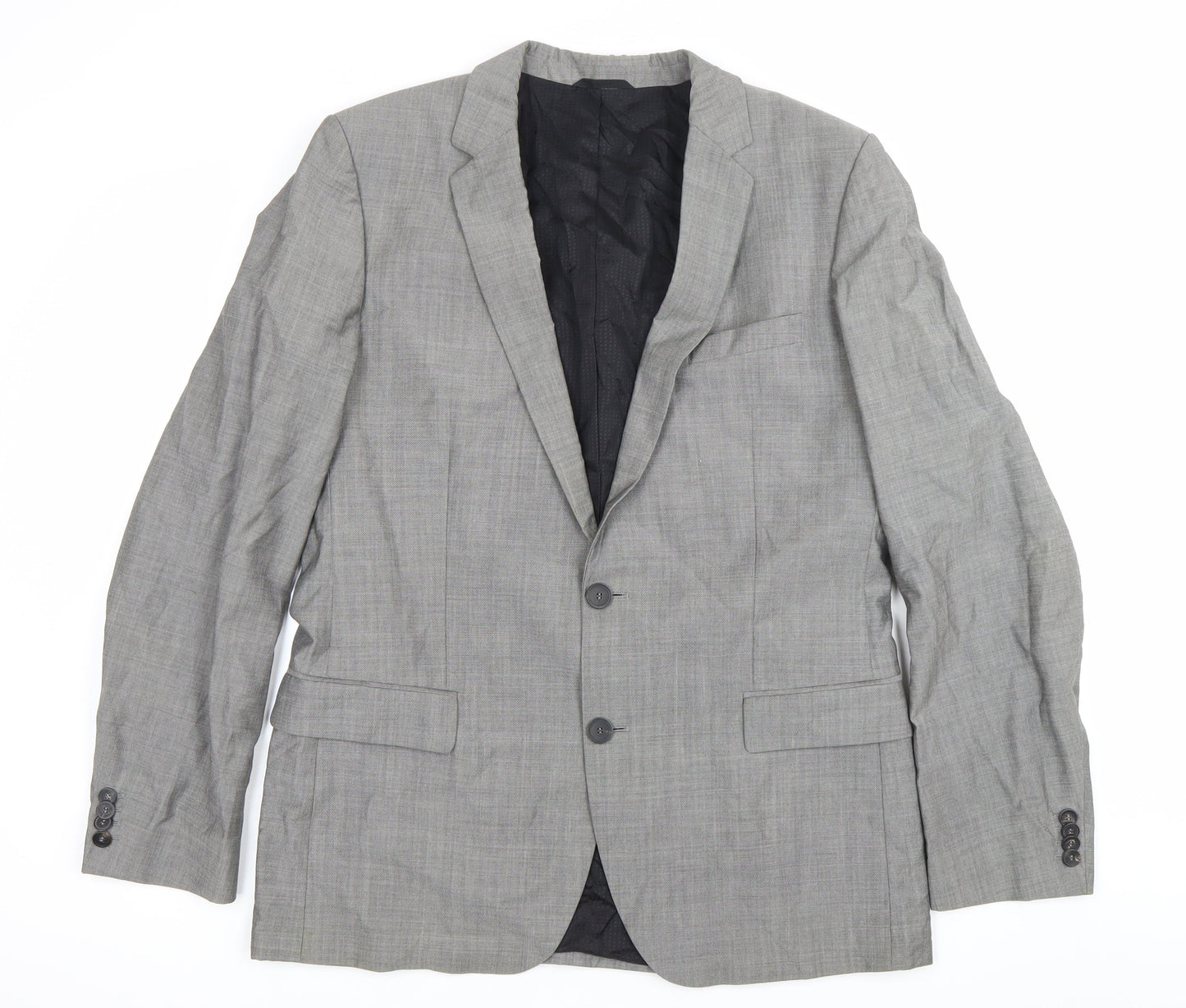 Hugo Boss Men’s Grey Wool Mohair Suit Jacket Chest Size 42