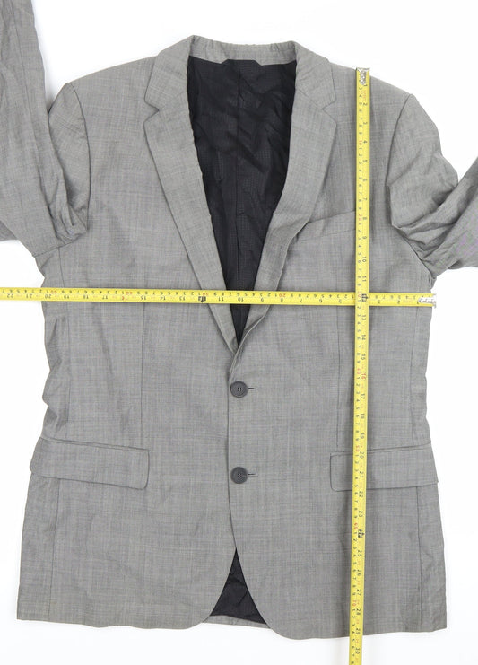 Hugo Boss Men’s Grey Wool Mohair Suit Jacket Chest Size 42
