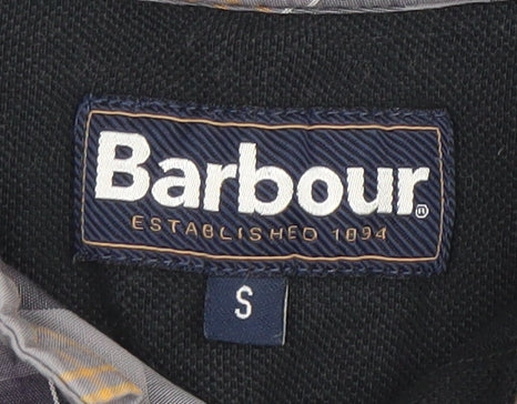 Barbour Men’s Black Cotton Short Sleeve Polo Shirt Size S