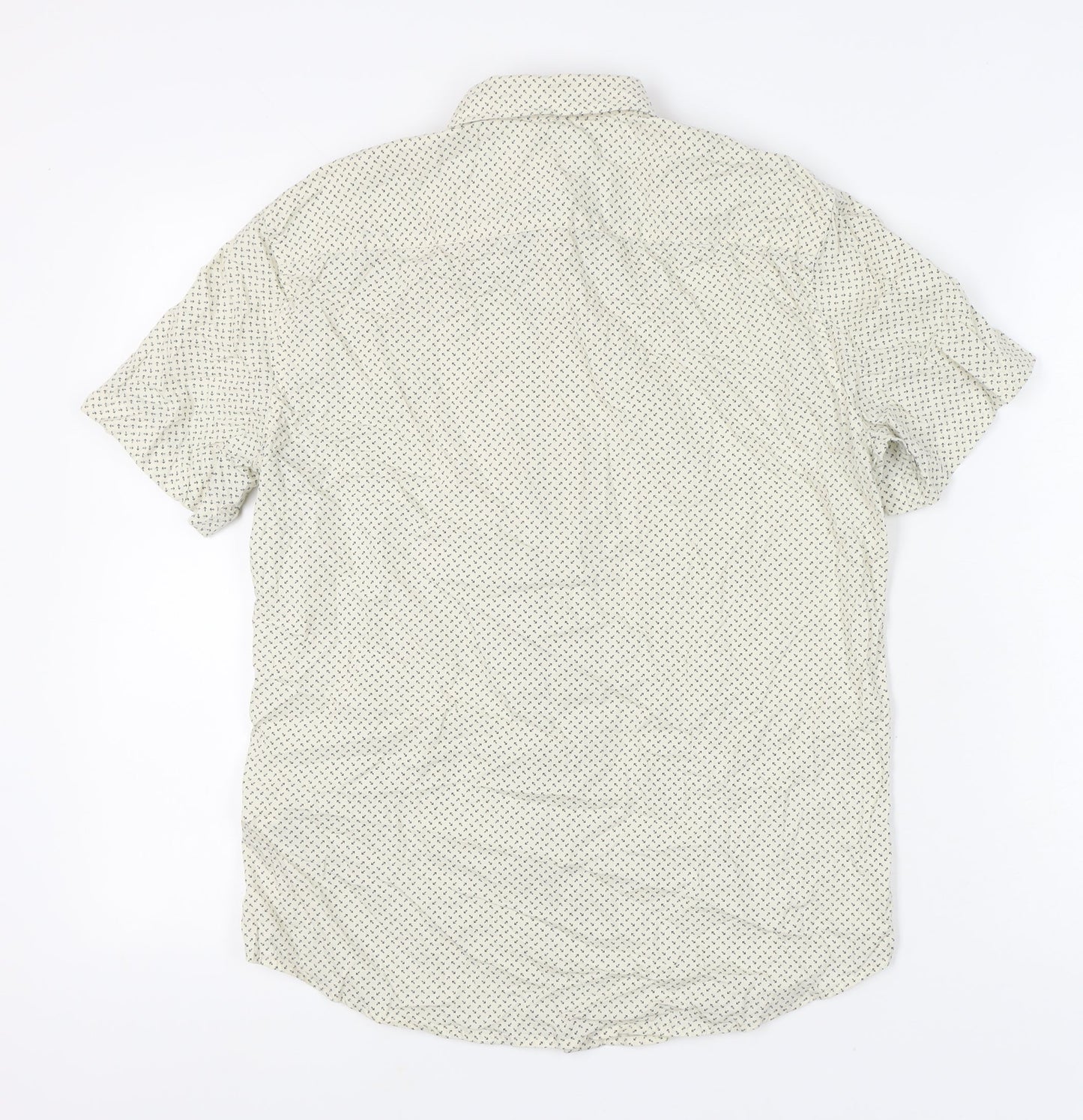 Ralph Lauren Men’s White Nautical Print M Short Sleeve Button-Up Shirt