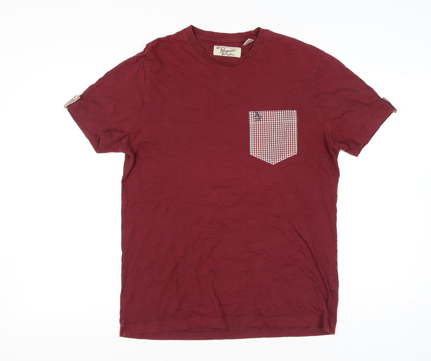 Penguin by Munsingwear Men’s Red Cotton Crew Neck T-Shirt L