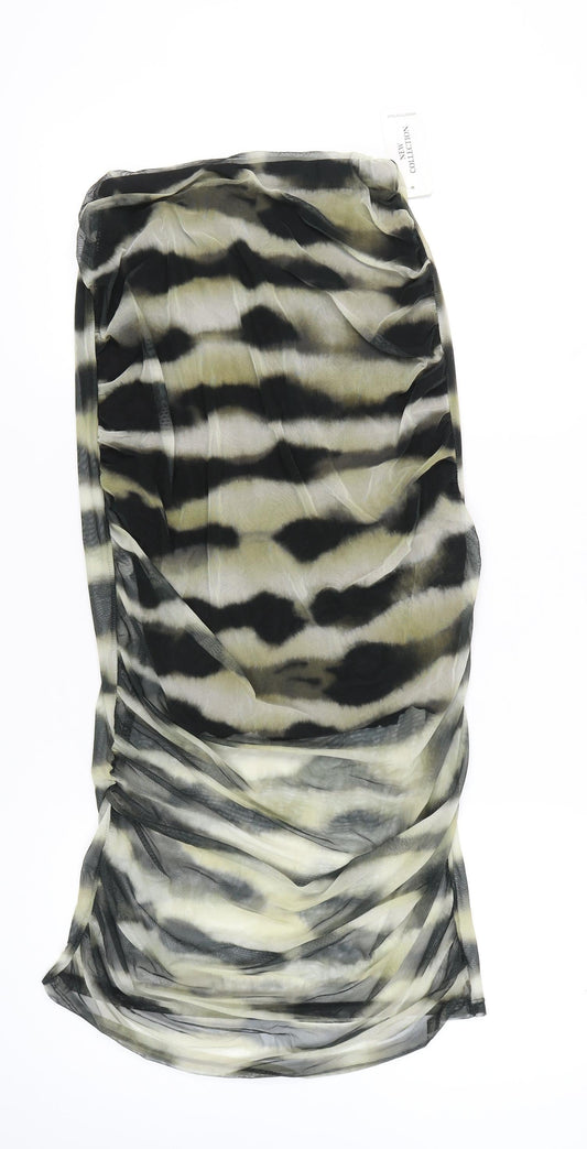New Collection Womens Multicoloured Animal Print Midi Skirt 2XL
