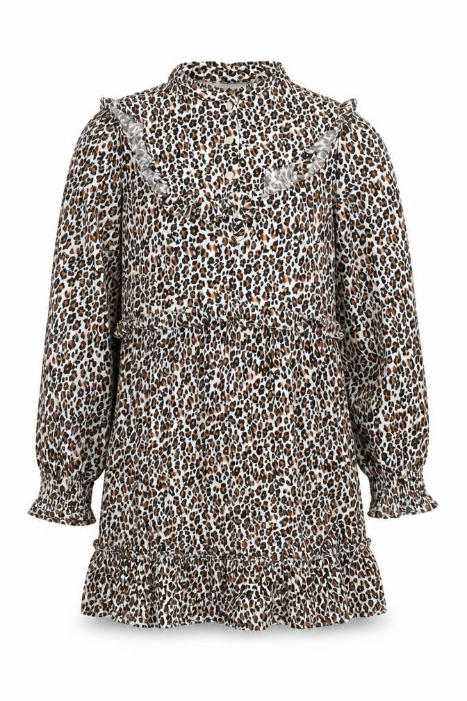 Marks and Spencer Girls Leopard Print A-Line Dress 10-11 Years