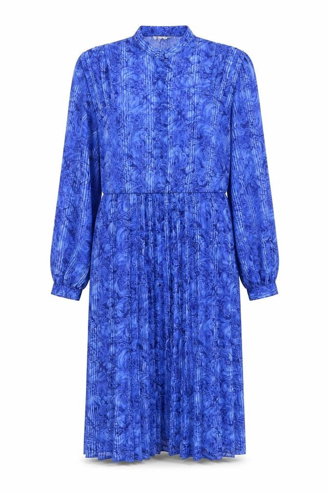 Jersey Masters Women’s Blue Size 12 Vintage Pleated Shirt Dress