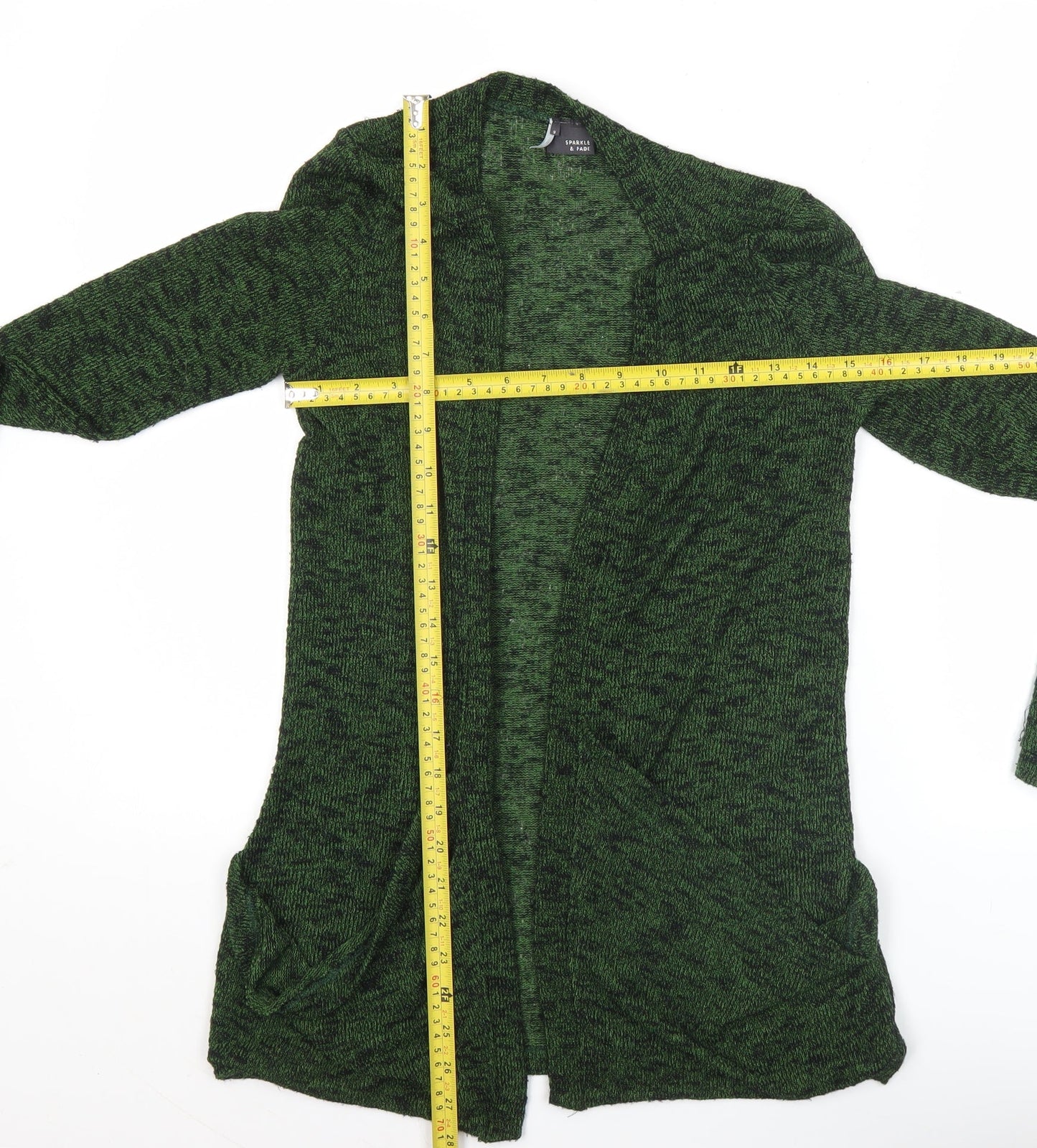 Sparkle & Fade Women’s Green Knit Long Sleeve Cardigan Size S