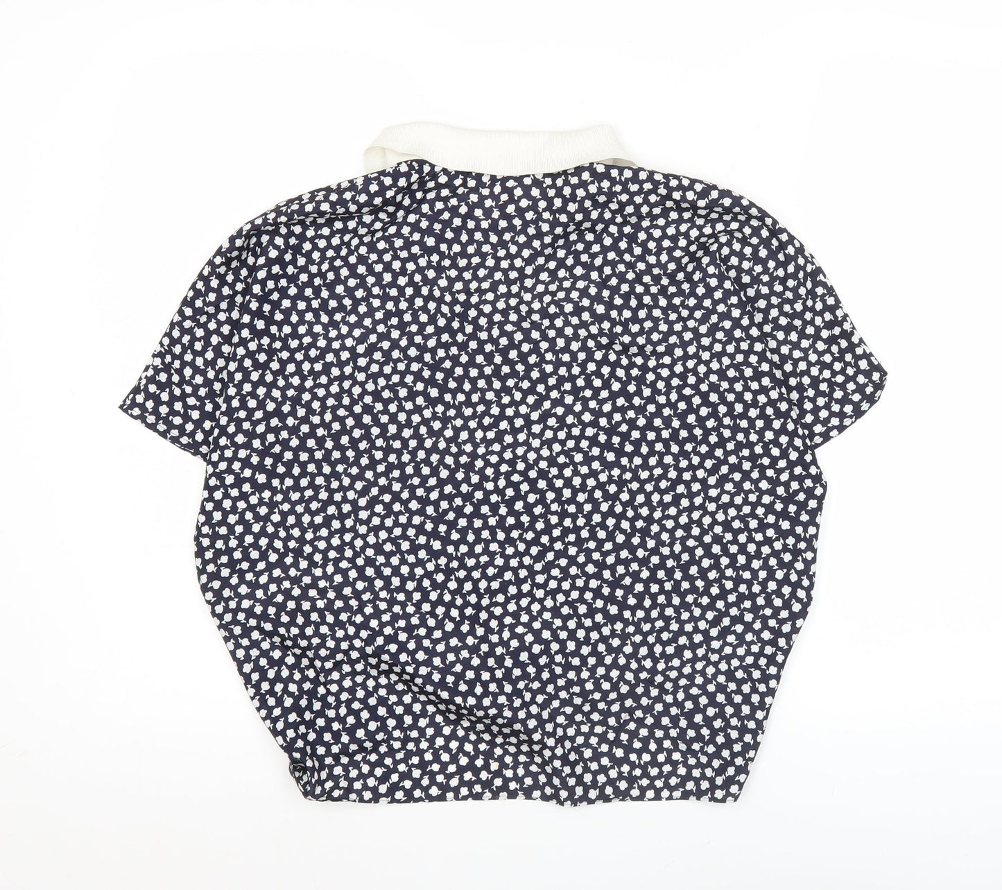 Windsmoor Women’s Blue Floral Collared Button-Up Shirt Size 16