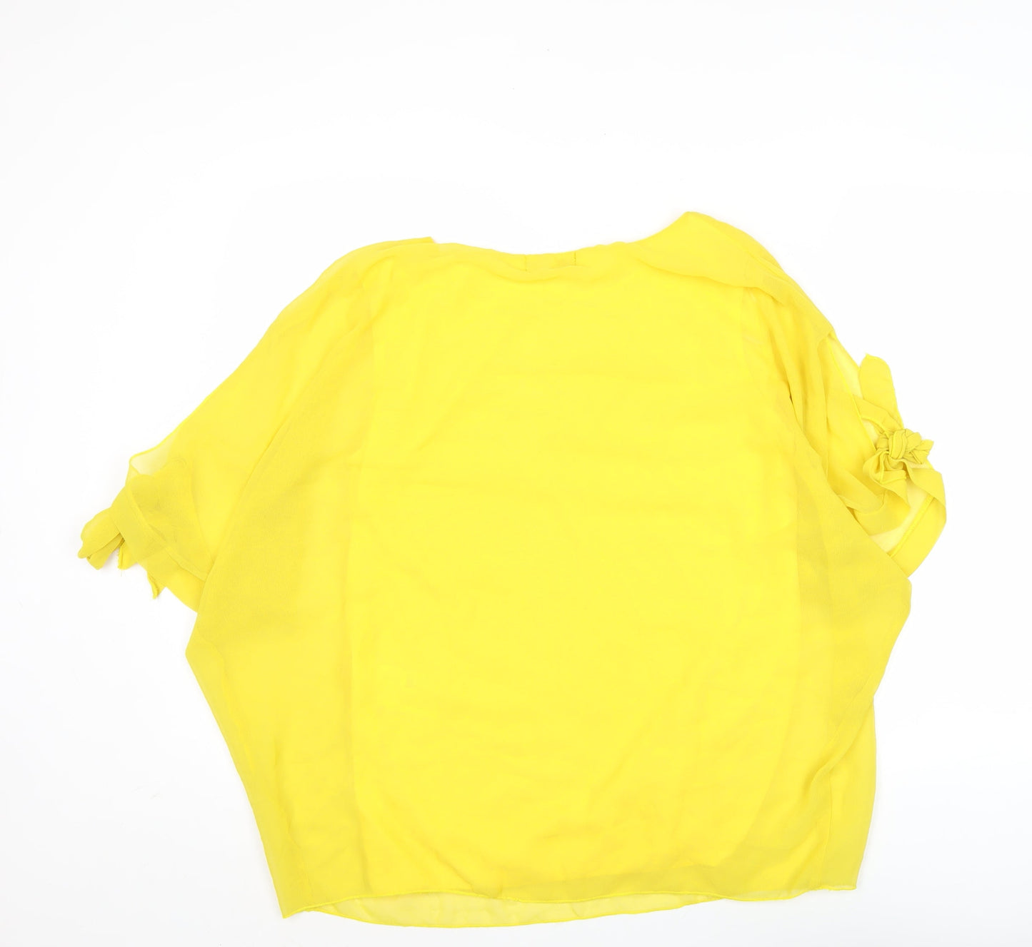 Joe Browns Womens Yellow Chiffon Tunic Blouse Size 12