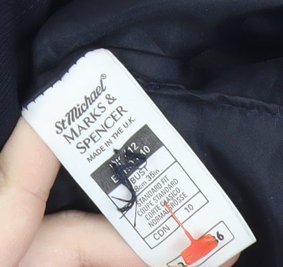 Marks and Spencer Women’s Blue UK 12 Short Sleeve Suit Jacket Classic