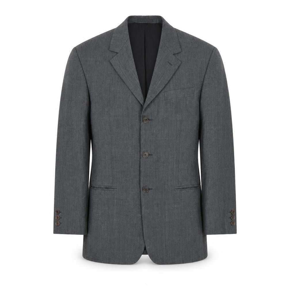 Pierre Balmain Men's Grey 38R Regular Fit Wool Blazer Jacket