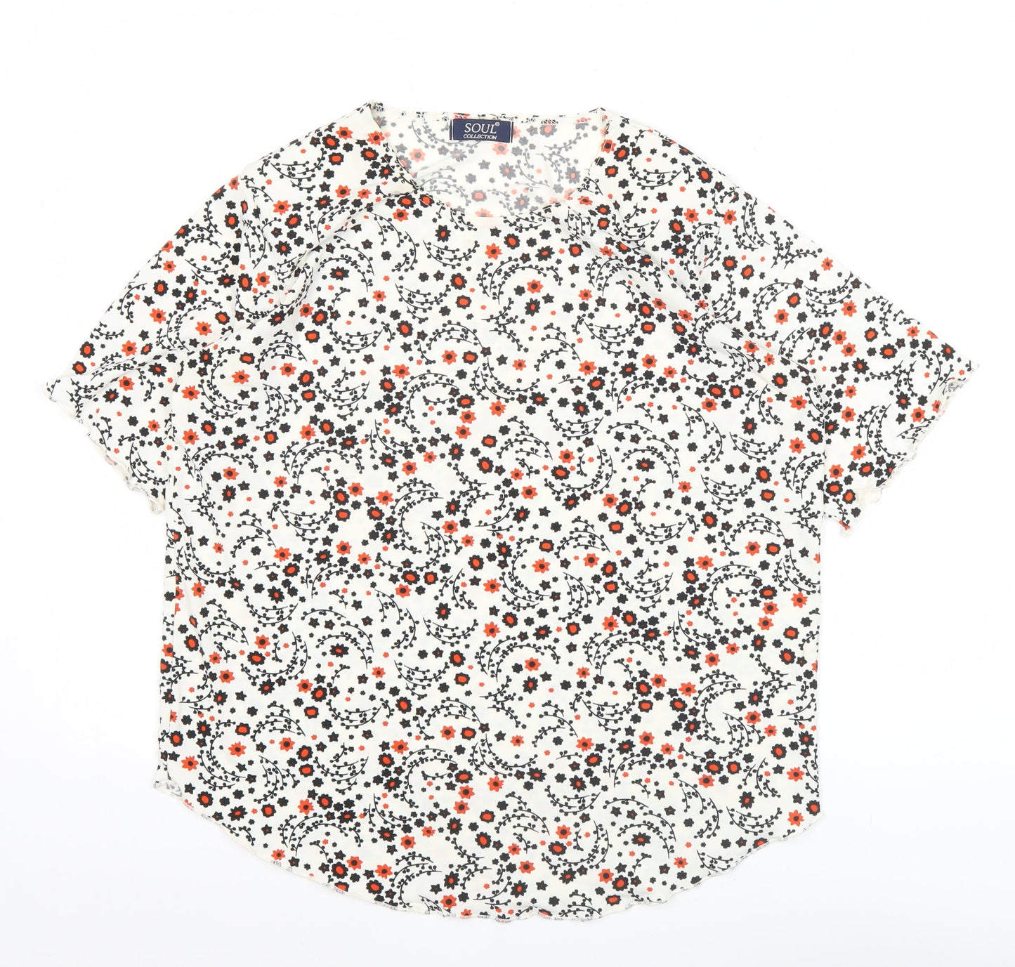 Soul Collection Womens Multicoloured Floral T-Shirt M Short Sleeve