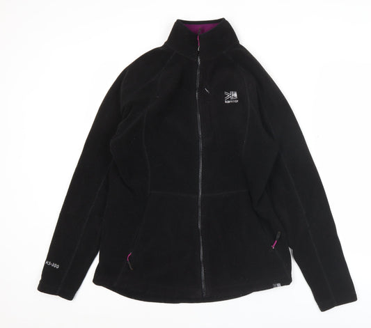 Karrimor Women’s Black Fleece Jacket Size 12 Full Zip Outdoor