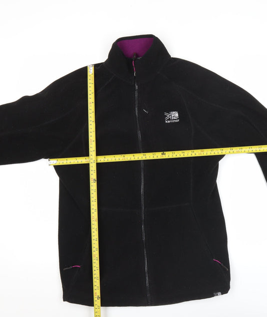 Karrimor Women’s Black Fleece Jacket Size 12 Full Zip Outdoor