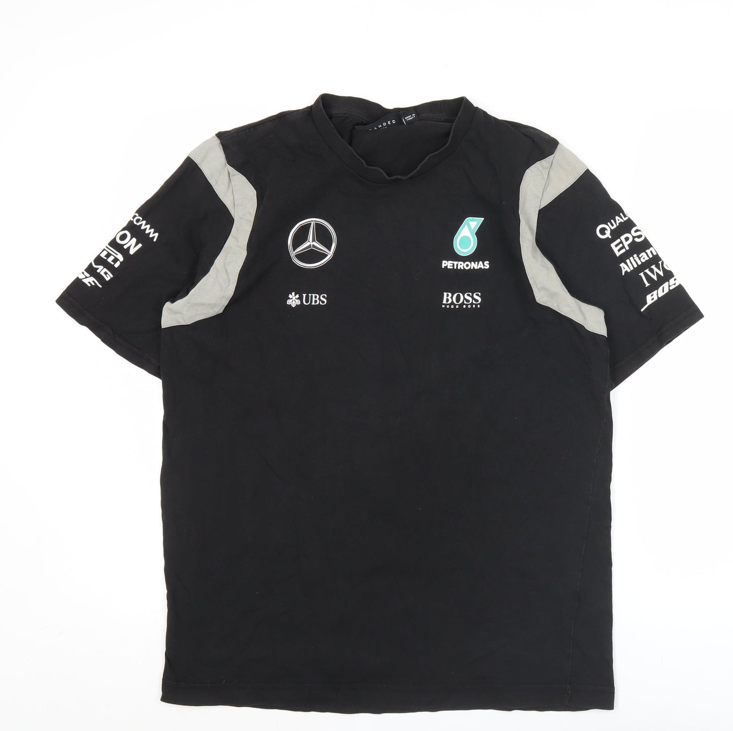 Hugo Boss Men’s Black Mercedes Petronas Formula 1 T-Shirt L