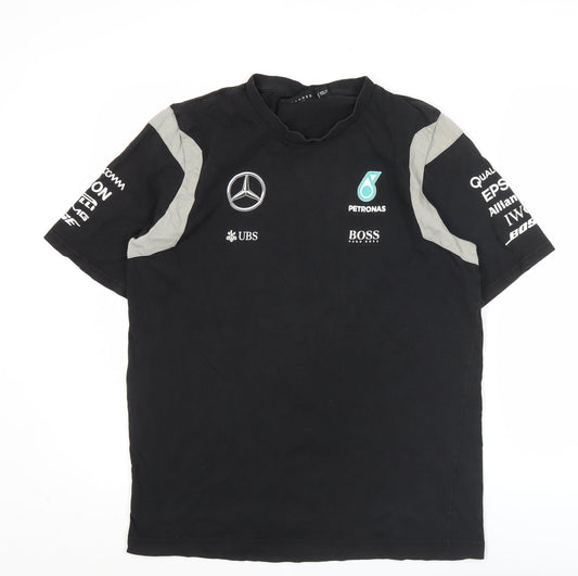 Hugo Boss Men’s Black Mercedes Petronas Formula 1 T-Shirt L