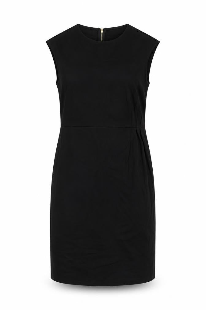 H&M Women’s Black Sheath Dress Size 14 Sleeveless Round Neck Zip