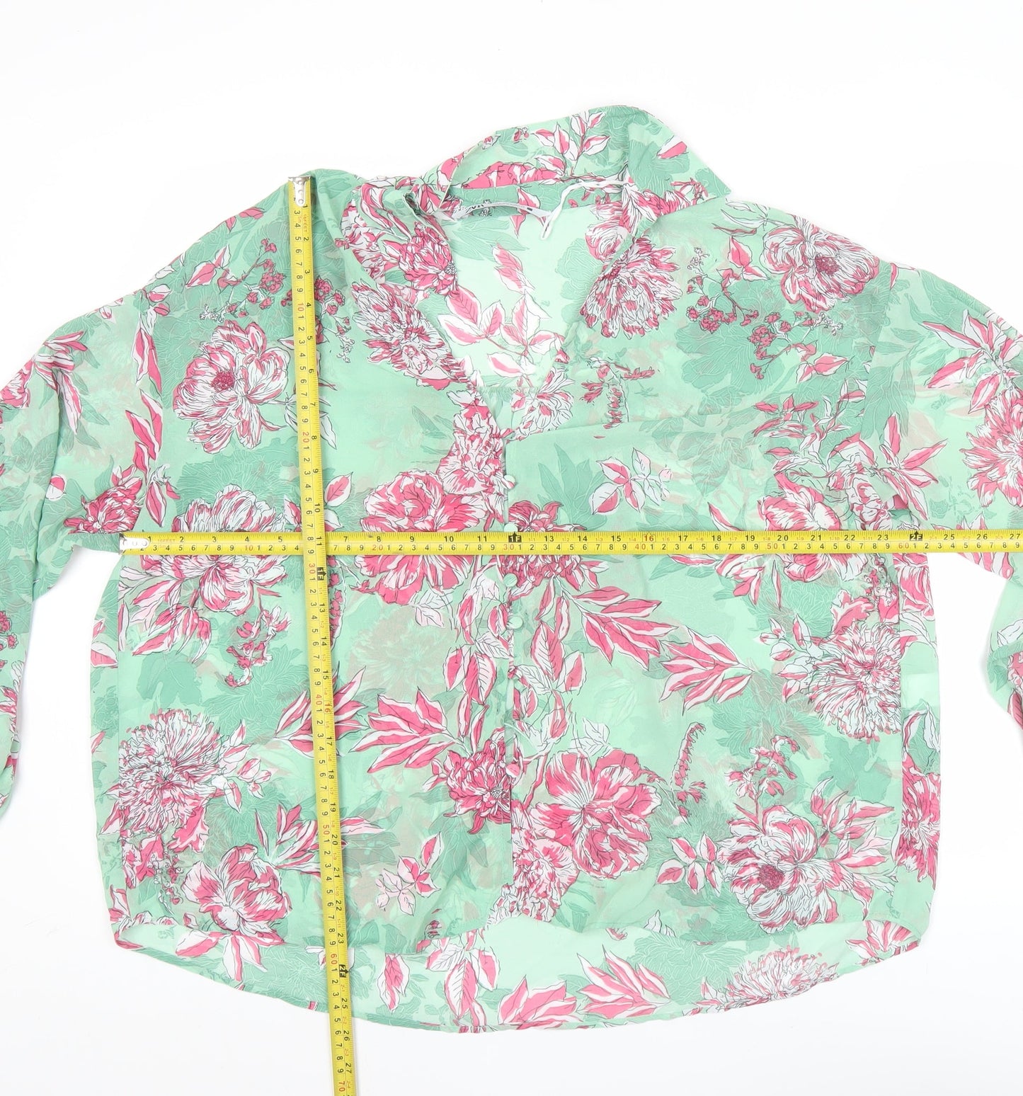 Zara Women’s Multicoloured Floral Chiffon Blouse Size L