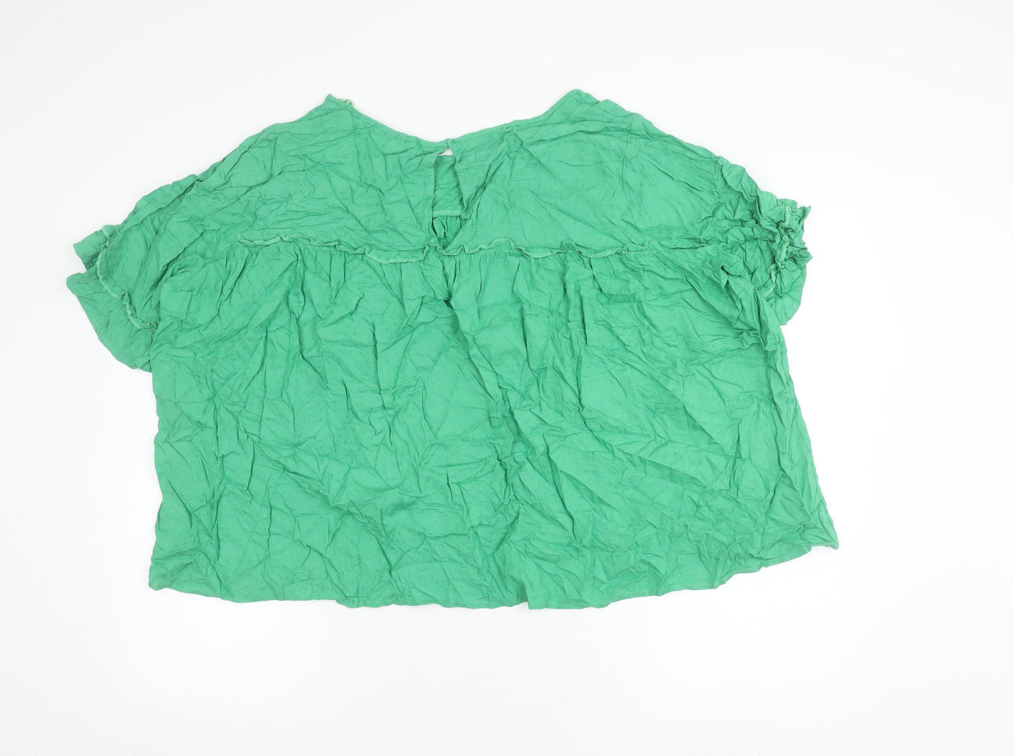Marks and Spencer Womens Green Size 20 Tunic Blouse Short Sleeve