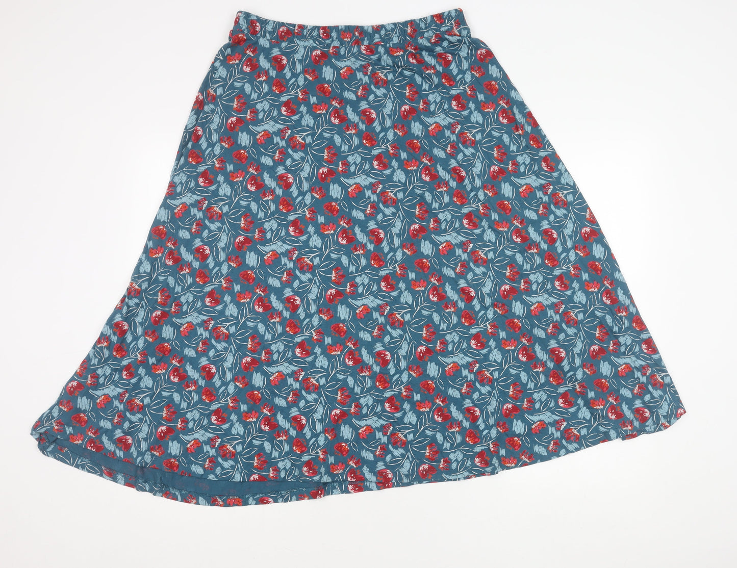 Seasalt Cornwall Women’s Blue Floral Midi A-Line Skirt UK 12