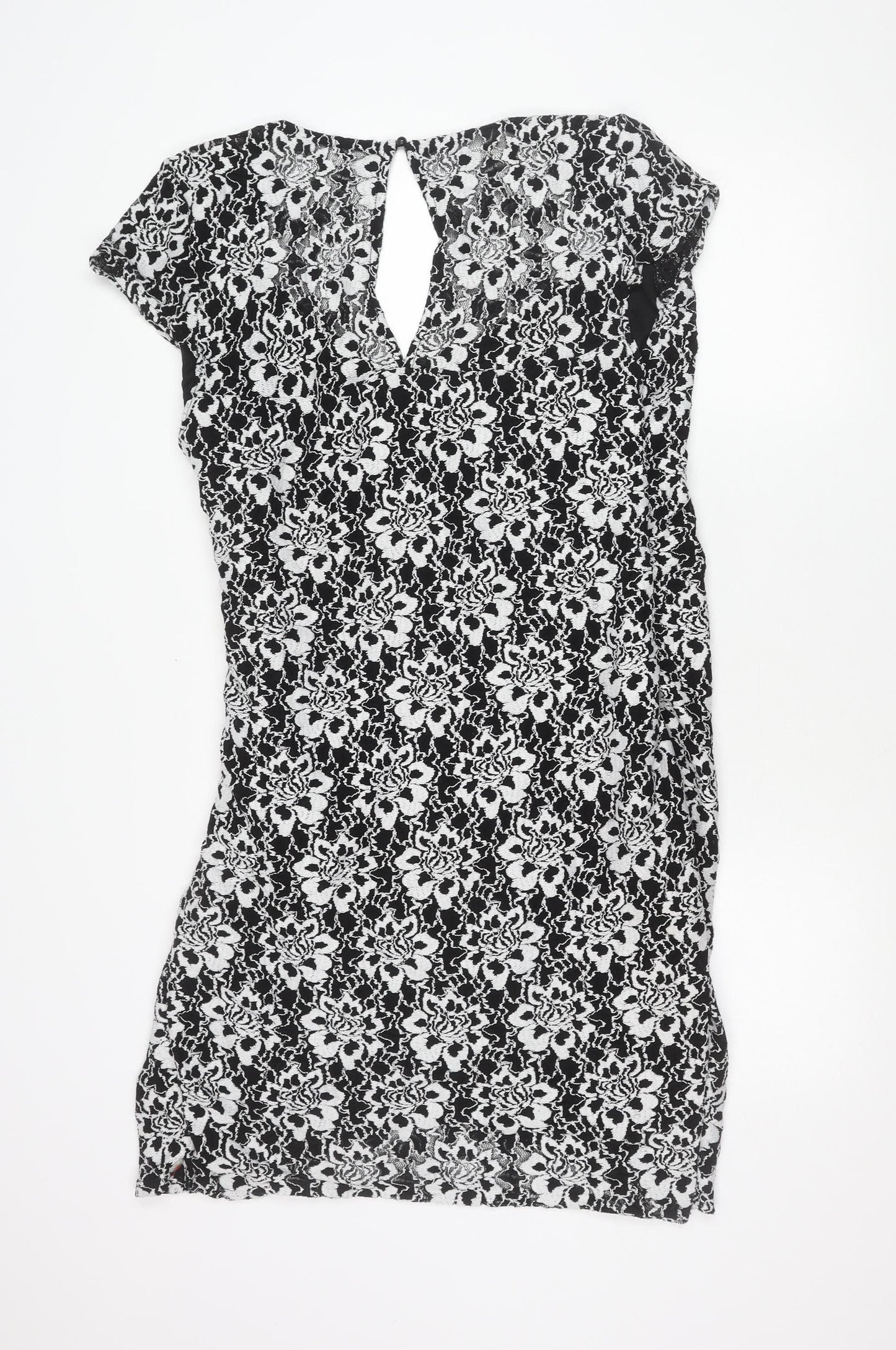 Joe Browns Womens Black Lace Bodycon Dress Size 18 V-Neck Party