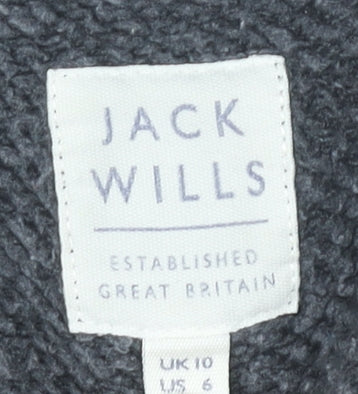 Jack Wills Womens Grey Cotton Blend Pullover Sweatshirt Size 10