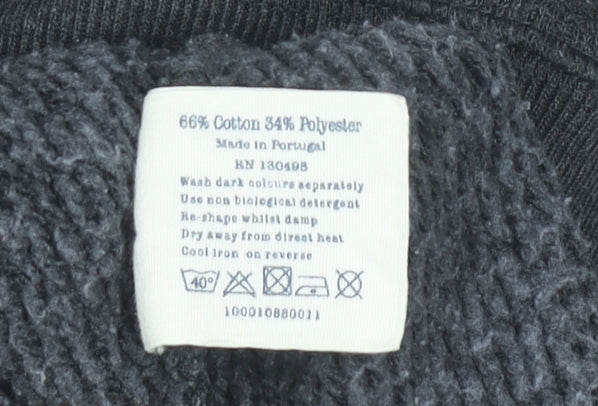 Jack Wills Womens Grey Cotton Blend Pullover Sweatshirt Size 10