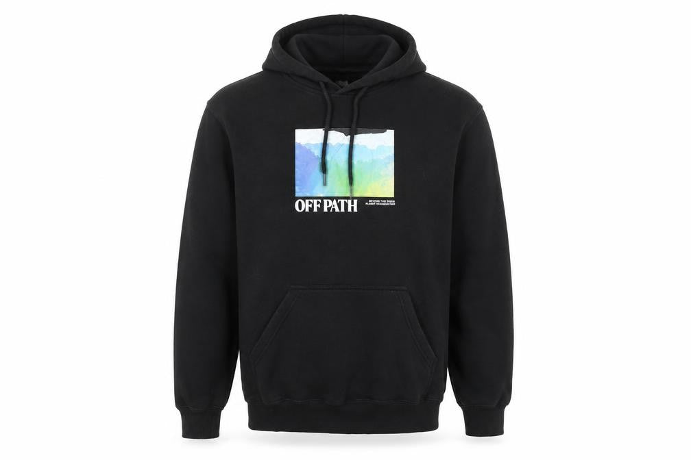H&M Mens Black Pullover Hoodie Regular Fit M Graphic Logo