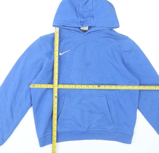Nike Boys Blue Pullover Hoodie L 12-13 Years Sports Casual