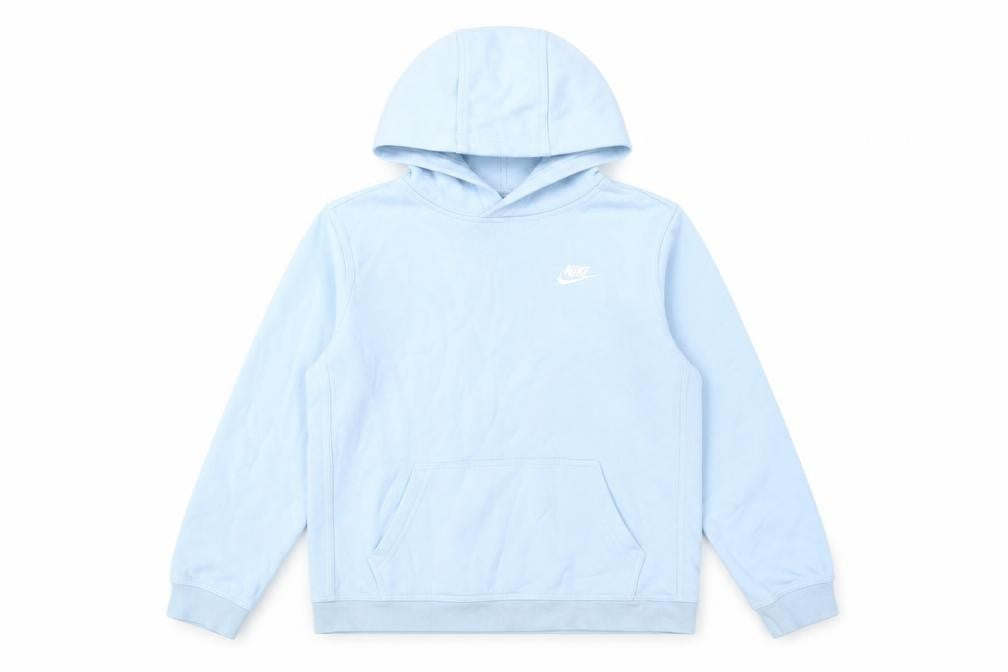 Nike Boys Blue Pullover Hoodie XL 158-170cm Fleece Cotton Blend