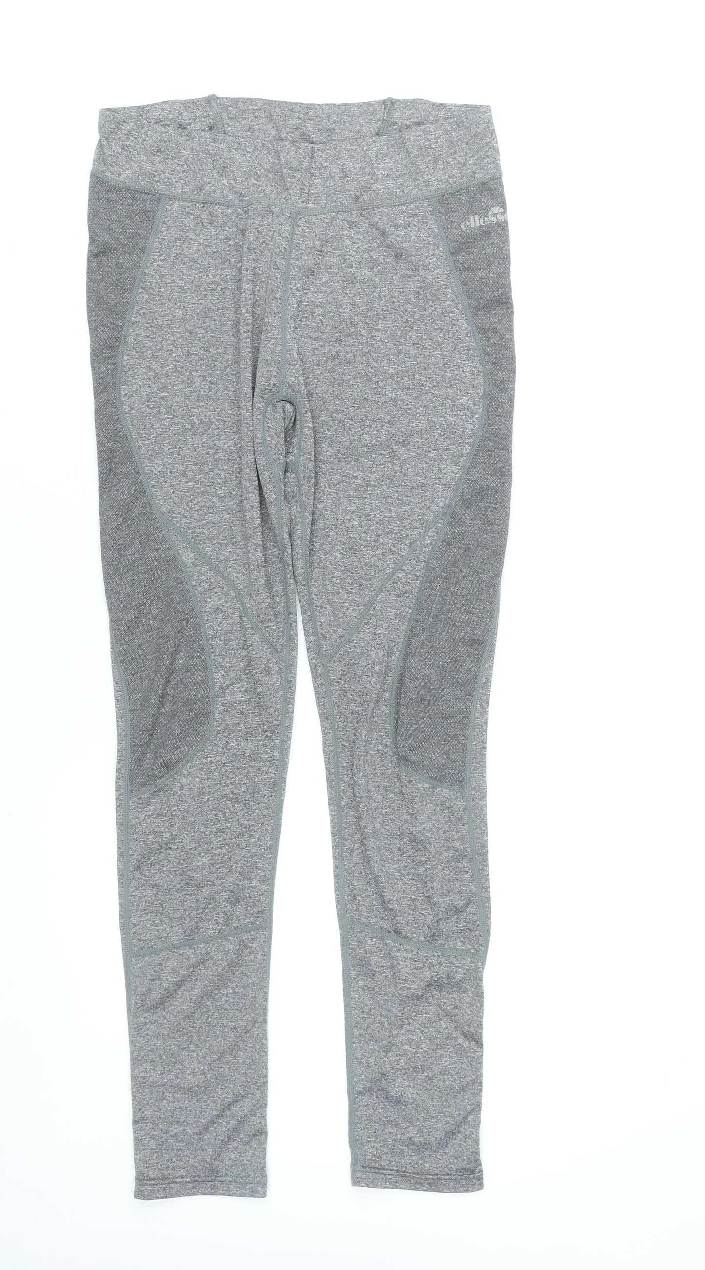 Ellesse Womens Grey Size 10 Slim Fit Activewear Leggings