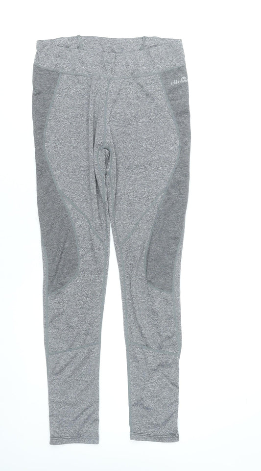Ellesse Womens Grey Size 10 Slim Fit Activewear Leggings