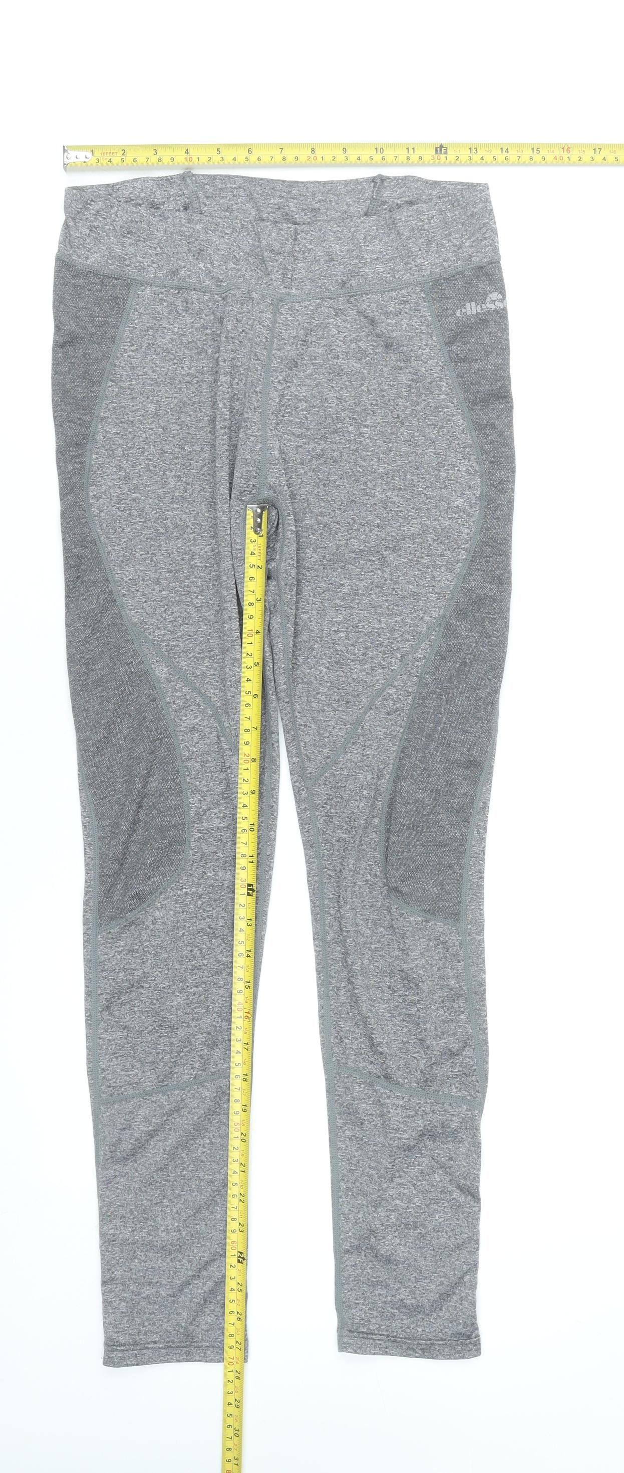 Ellesse Womens Grey Size 10 Slim Fit Activewear Leggings