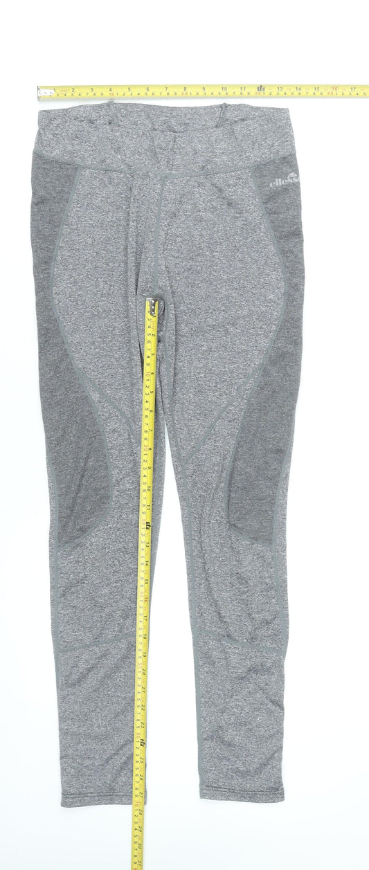 Ellesse Womens Grey Size 10 Slim Fit Activewear Leggings