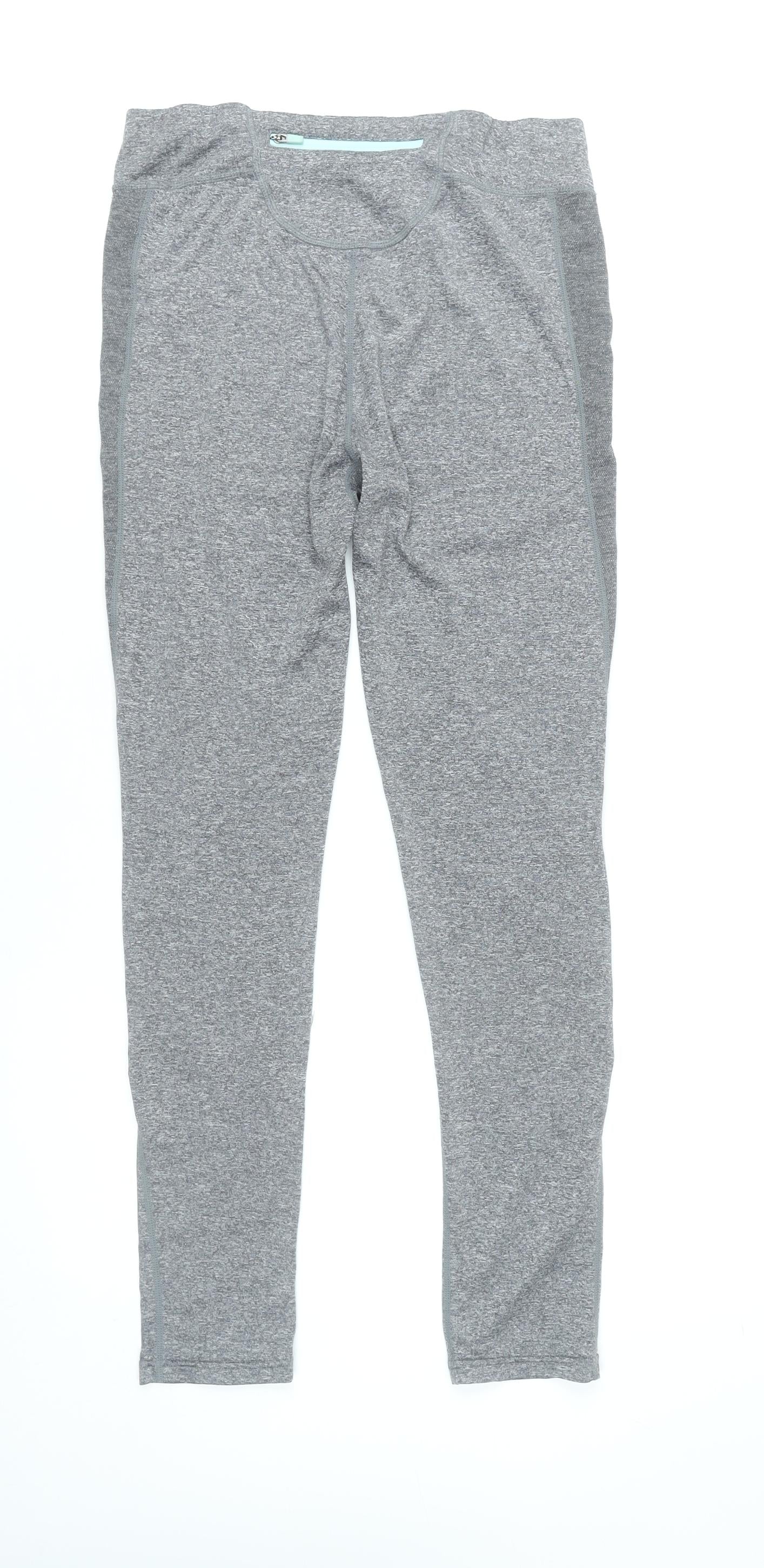 Ellesse Womens Grey Size 10 Slim Fit Activewear Leggings