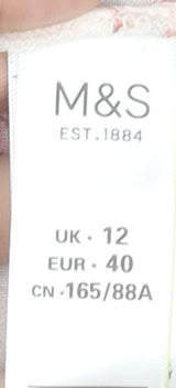 Marks and Spencer Womens Ivory Floral Tunic Blouse Size 12