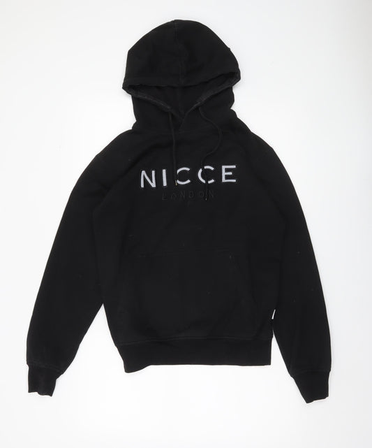 Nicce Men’s Black Pullover Hoodie S Logo Graphic Fleece