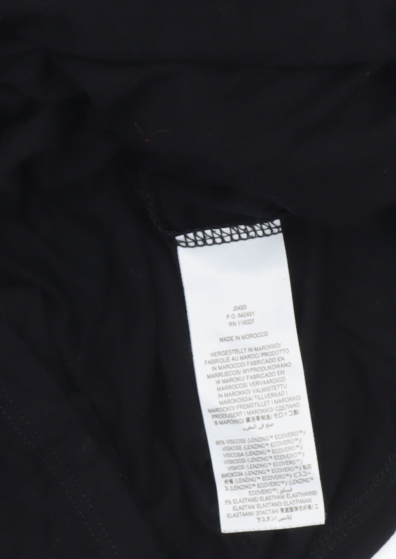 Boden Women’s Black Fit & Flare Knee Length Dress UK 12R Long Sleeve