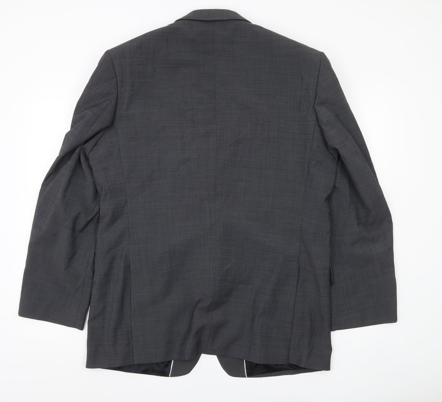 Ben Sherman Men's Grey 44 Blazer Jacket Single-Breasted Wool Blend