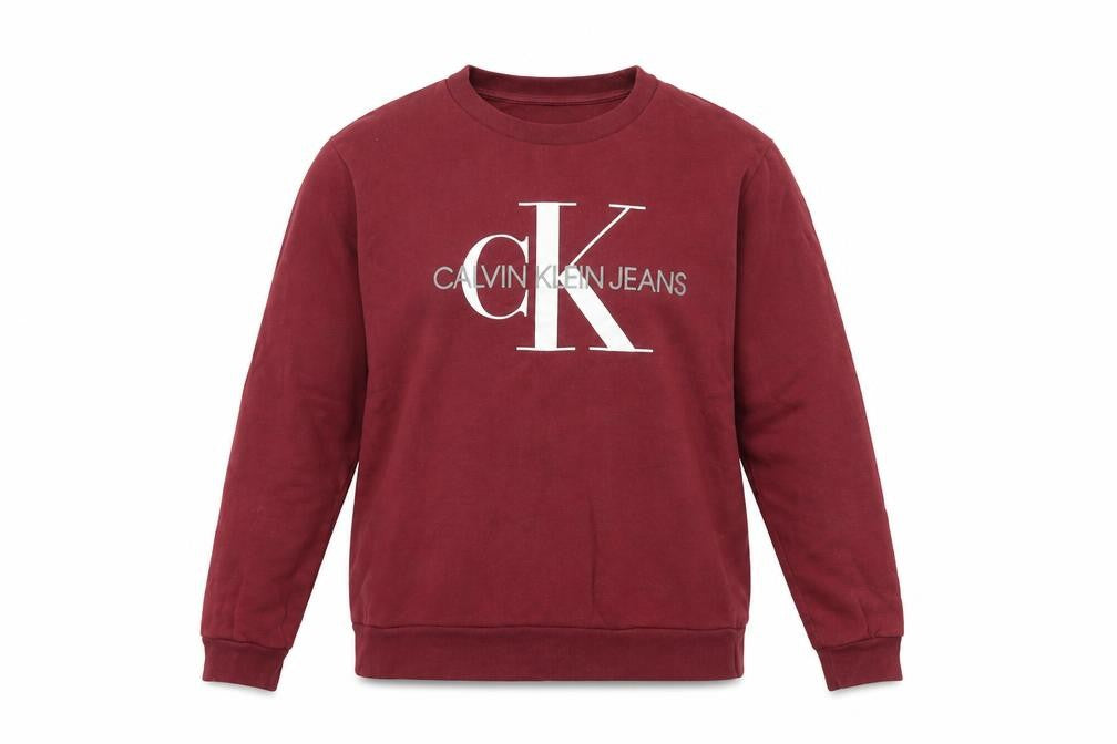 Calvin Klein Jeans Women's Red Pullover Sweatshirt Size S Logo