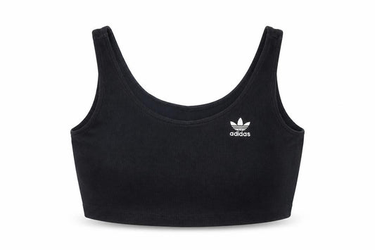 Womens UK Size 6 adidas Black Cotton Blend Tank