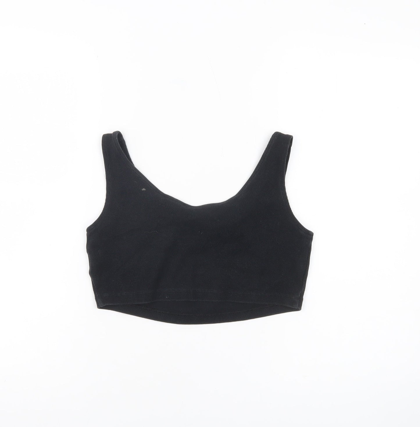 Adidas Women’s Black Crop Tank Top Size 6 XS Cotton Blend