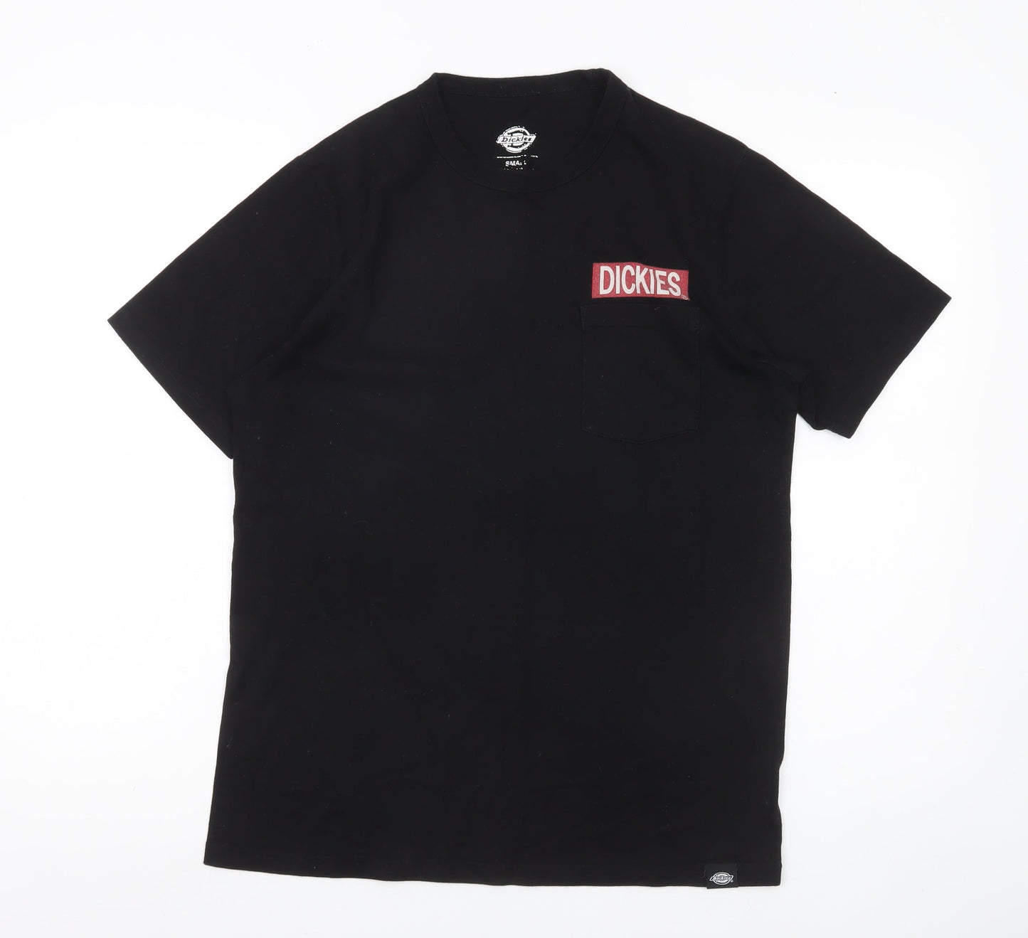 Dickies Men's Black Small Logo Pocket Crew Neck T-Shirt
