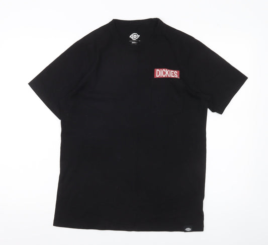 Dickies Men's Black Small Logo Pocket Crew Neck T-Shirt