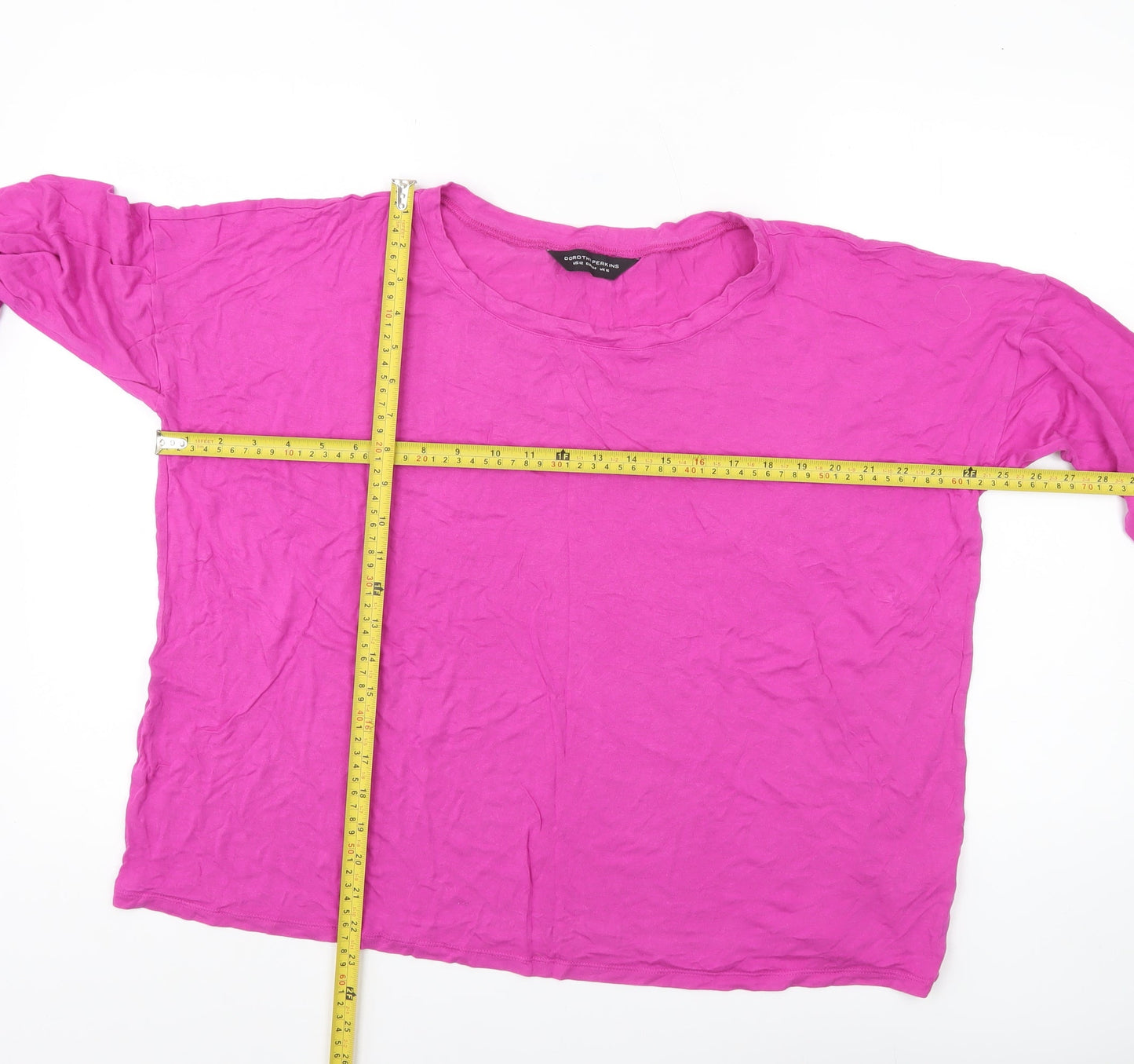 Dorothy Perkins Women’s Pink Size 16 Long Sleeve Jersey Top
