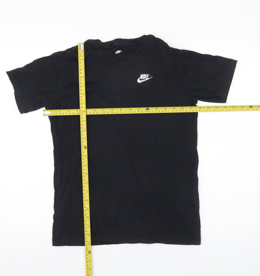 Nike Boys Black XL Regular Fit Sports Logo T-Shirt