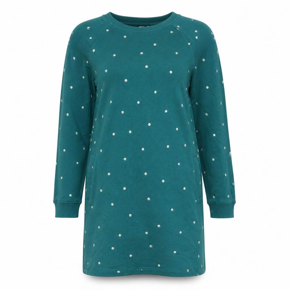 FatFace Women’s Green Polka Dot Cotton Shift Dress Size 10