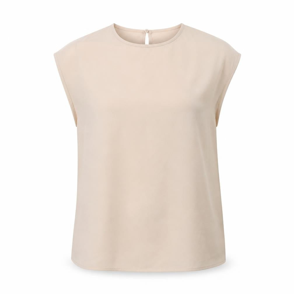 Warehouse Women’s Beige Blouse Size 8 Sleeveless Workwear Top